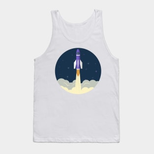 Space rocket launch. Tank Top